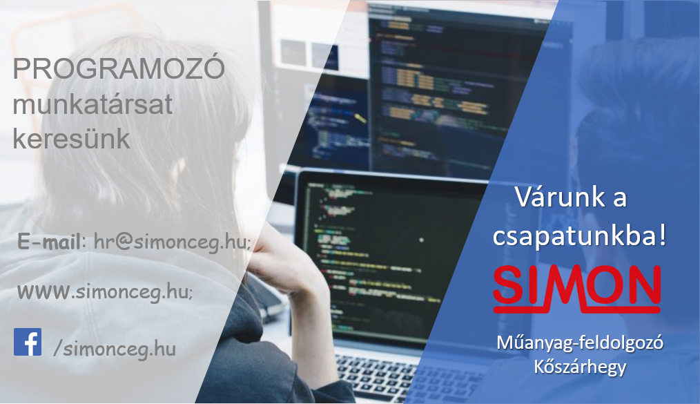 Illusztráció az alábbi tartalomhoz: Álláshirdetés - PROGRAMOZÓ Illusztráció az alábbi tartalomhoz: Álláshirdetés - PROGRAMOZÓ