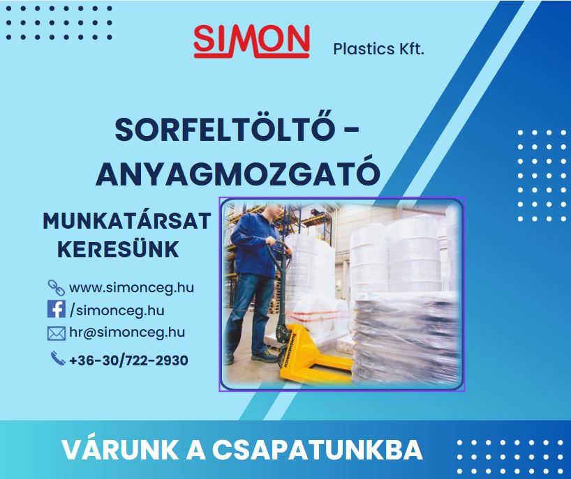 Illusztráció az alábbi tartalomhoz: Álláshirdetés SORFELTÖLTŐ - ANYAGMOZGATÓ