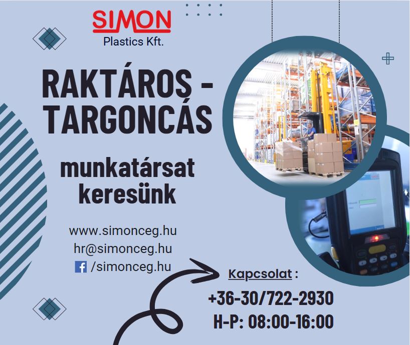 Illusztráció az alábbi tartalomhoz: Álláshirdetés - RAKTÁROS-TARGONCÁS