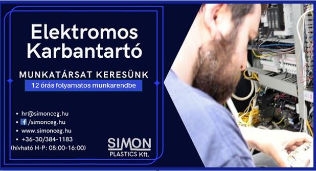 Illusztráció az alábbi tartalomhoz: Álláshirdetés - ELEKTROMOS KARBANTARTÓ